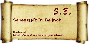 Sebestyén Bajnok névjegykártya
